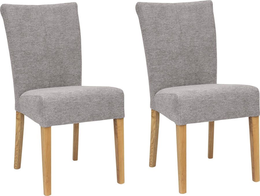 Home affaire Eetkamerstoel Queen Polsterstoel BESTSELLER verschillende type bekleding massief houten onderstel (set) - Foto 7