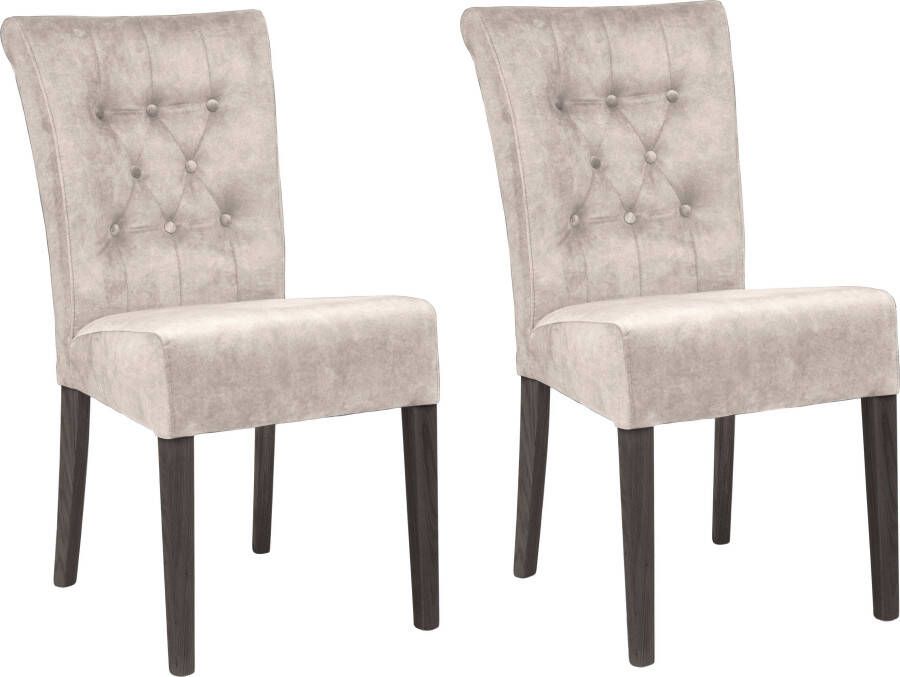 Home affaire Eetkamerstoel Queen Gestoffeerde stoel met knoopdetails set van 2 4 of 6 - Foto 8