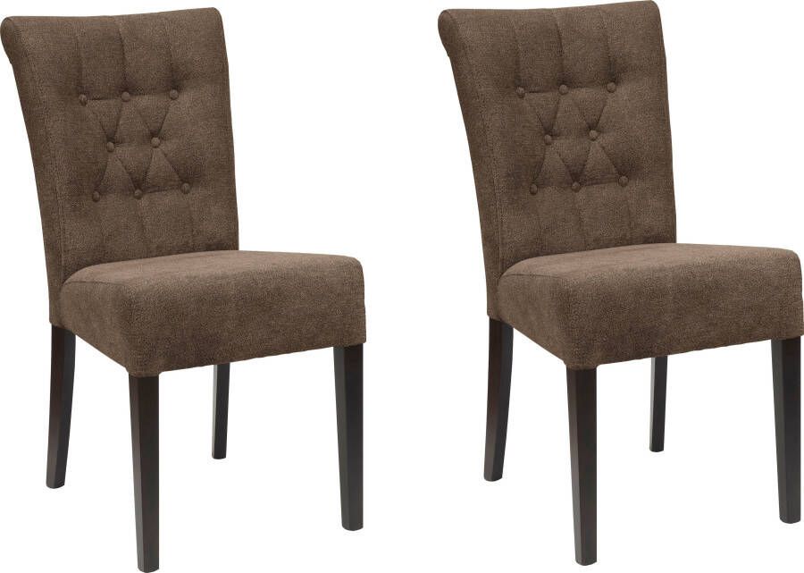 Home affaire Eetkamerstoel Queen Gestoffeerde stoel met knoopdetails set van 2 4 of 6 - Foto 9