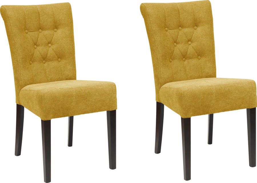 Home affaire Eetkamerstoel Queen Gestoffeerde stoel met knoopdetails set van 2 4 of 6 - Foto 9