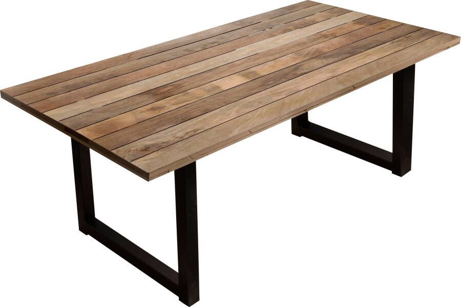 Artistiq Living Artistiq Eettafel Alieke Met zwarte U-poot Mangohout 240 x 100cm Naturel - Foto 15