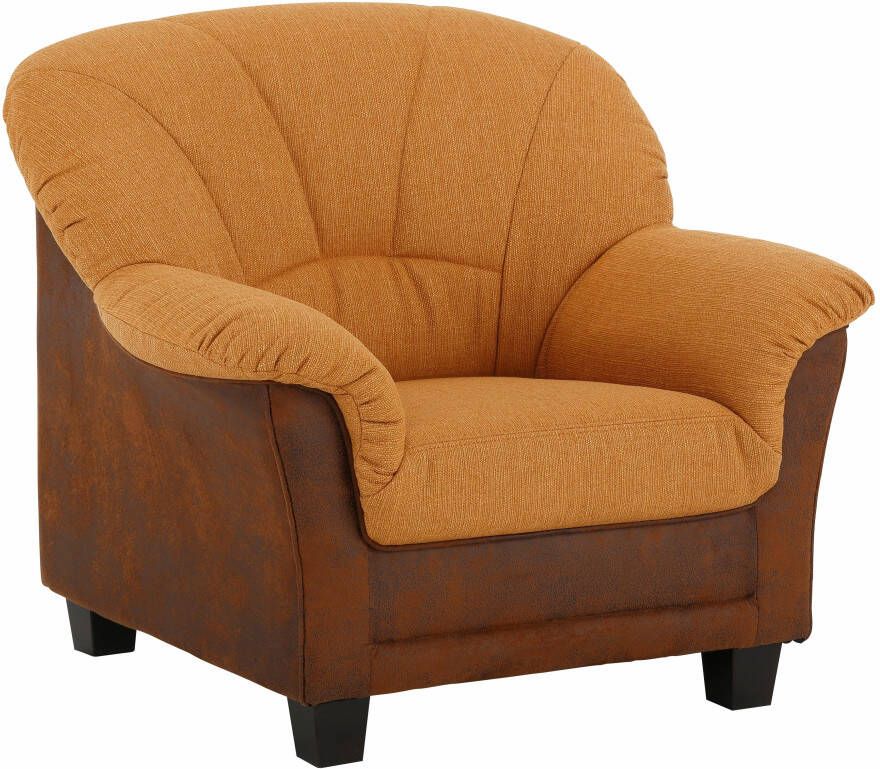 Home affaire Fauteuil Camelita tijdloos comfortabele armleuningen ook in leer breedte 93cm (set)