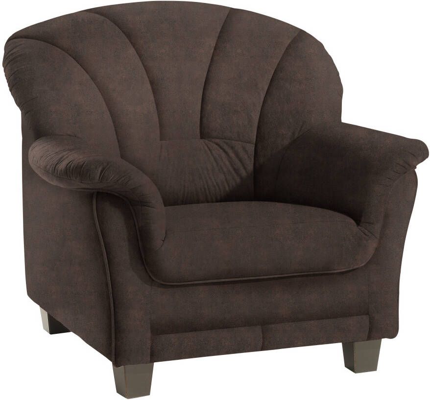Home affaire Fauteuil Camelita tijdloos comfortabele armleuningen ook in leer breedte 93cm (set)