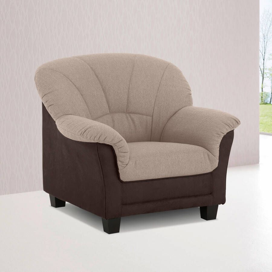 Home affaire Fauteuil Camelita tijdloos comfortabele armleuningen ook in leer breedte 93cm (set)