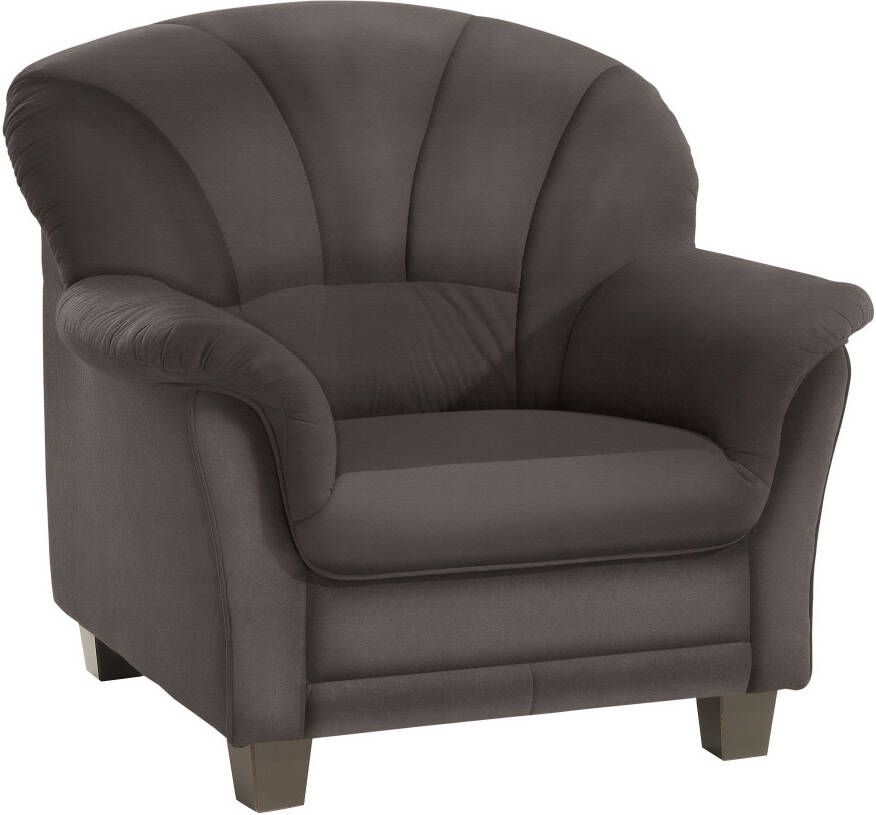 Home affaire Fauteuil Camelita tijdloos comfortabele armleuningen ook in leer breedte 93cm (set)