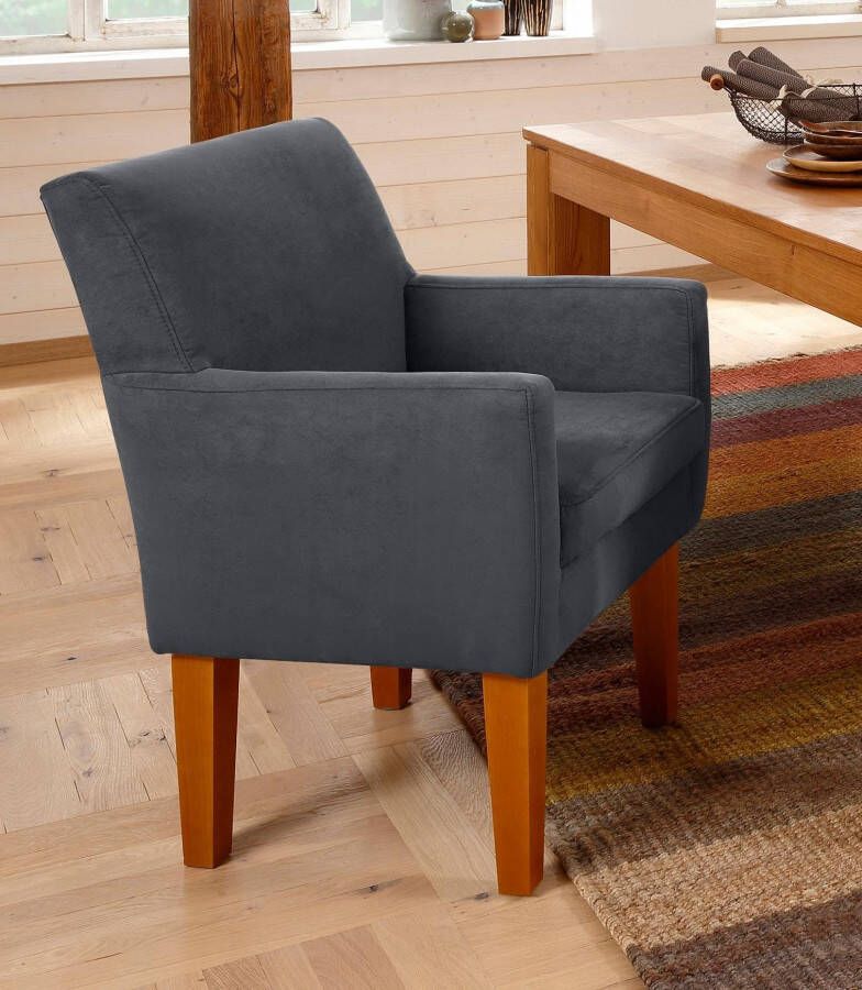 Home affaire Fauteuil Fehmarn comfortabele zithoogte van 54 cm in 3 verschillende stofkwaliteiten