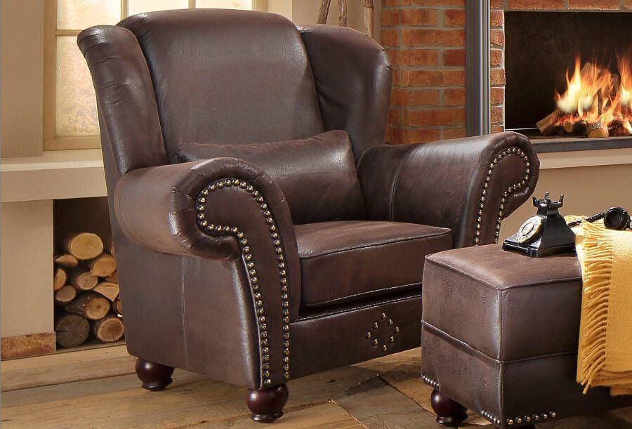 Home affaire Fauteuil King George fauteuil met decoratieve nagels - Foto 6