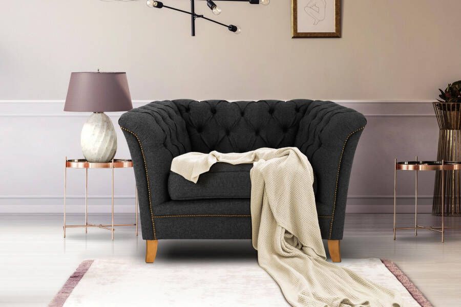 Home affaire Fauteuil Newport moderne Chesterfield met capitonnage achter opstaande naad en fijne armleuningen - Foto 7