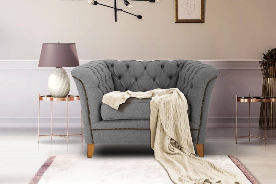 Home affaire Fauteuil Newport moderne Chesterfield met capitonnage achter opstaande naad en fijne armleuningen - Foto 7