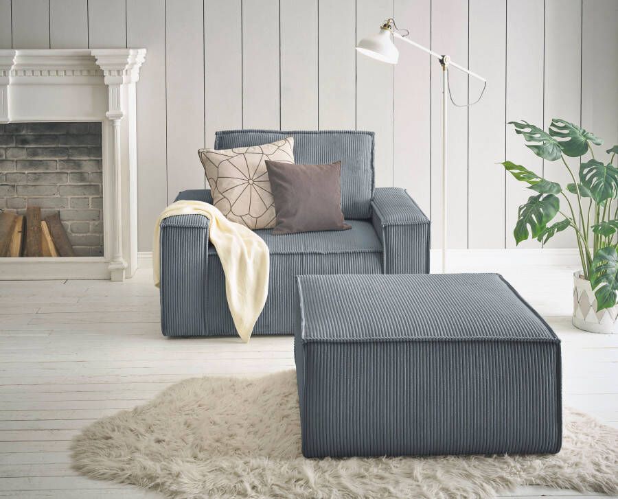 Home affaire Fauteuil Sherwood Loveseat en hocker als set passend bij de bekleding-serie SHERWOOD