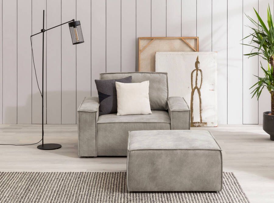 Home affaire Fauteuil Sherwood Loveseat en hocker als set passend bij de bekleding-serie SHERWOOD - Foto 12