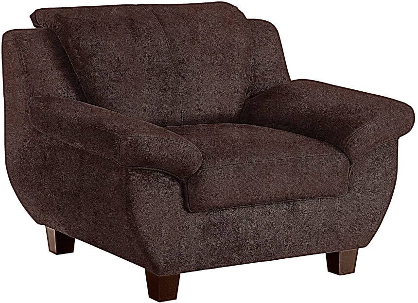 Home affaire Fauteuil Yesterday comfortabele armleuningen en rugkussens breedte 108cm houten voet - Foto 3
