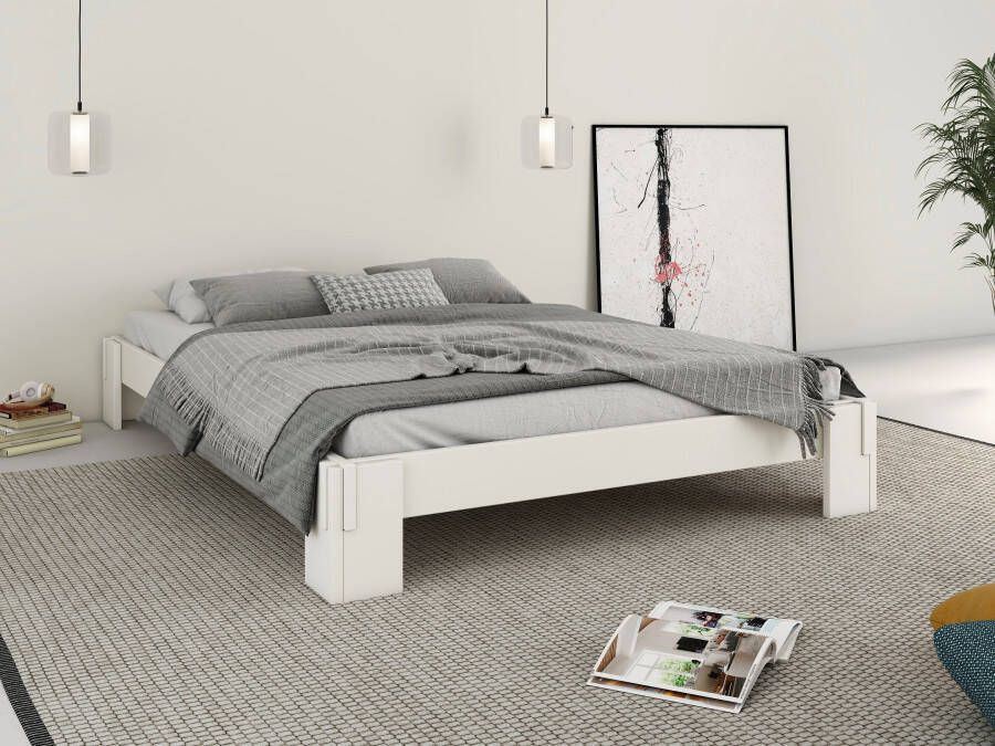 Home affaire Futonbed Zen Massief houten bed tijdloos elegant