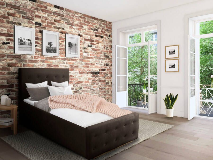 Home affaire Gestoffeerd bed Vaine in 5 breedten ook in lengte 220 cm incl. lattenrol - Foto 8