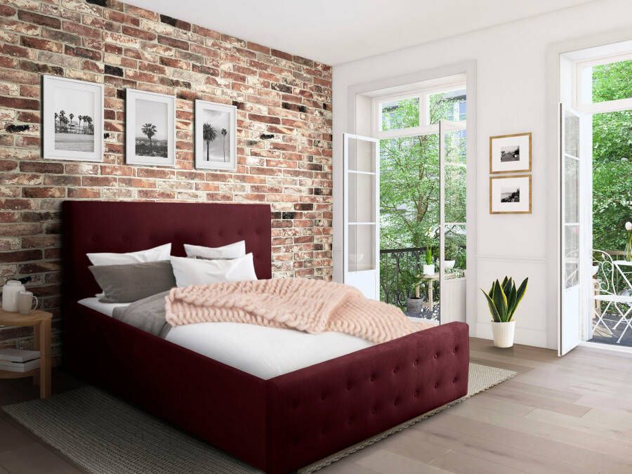 Home affaire Gestoffeerd bed Vaine in 5 breedten ook in lengte 220 cm incl. lattenrol - Foto 8