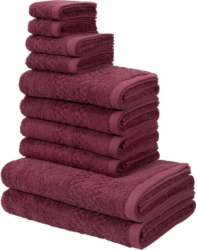 Home affaire Handdoekenset Regona pluizig en zacht premium handdoeken met boorden 500 gr m² (set 10 stuks) - Foto 7