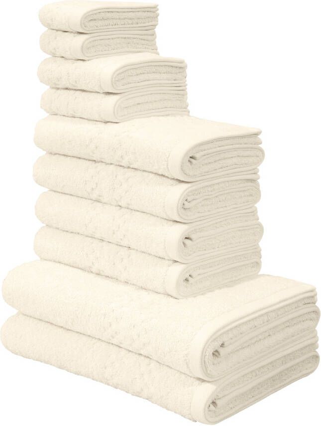 Home affaire Handdoekenset Regona pluizig en zacht premium handdoeken met boorden 500 gr m² (set 10 stuks) - Foto 7