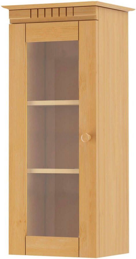 Home affaire Hangende vitrinekast Cubrix optioneel met of zonder glazen deur gemaakt van prachtig massief grenen breedte 35 cm hoogte 85 cm - Foto 2