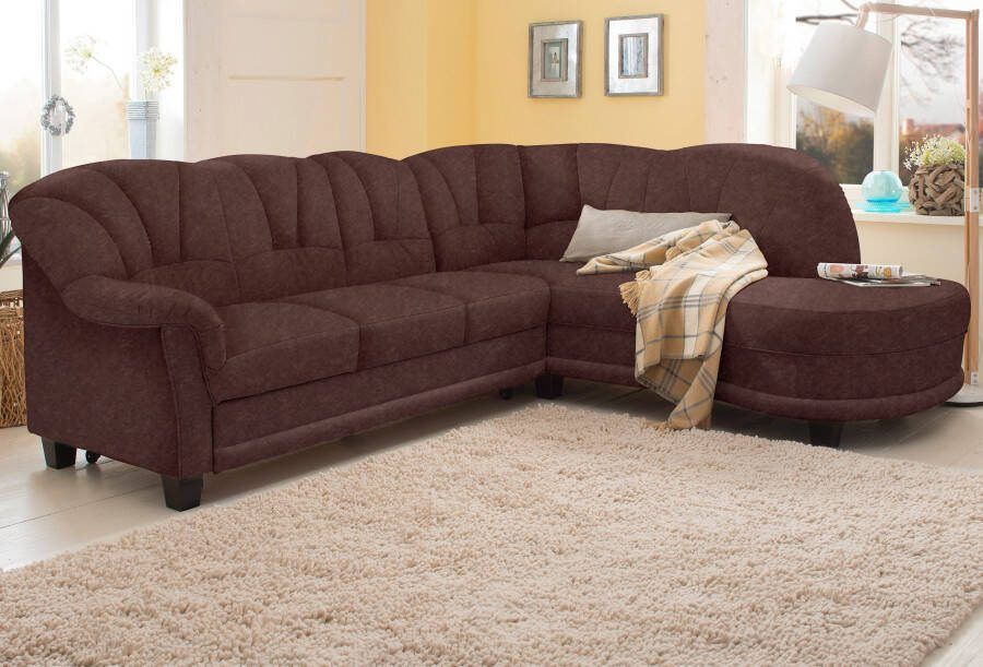 Home affaire Hoekbank Camelita landhuisbank 2 varianten: chaise longue of ottomaan L-vorm
