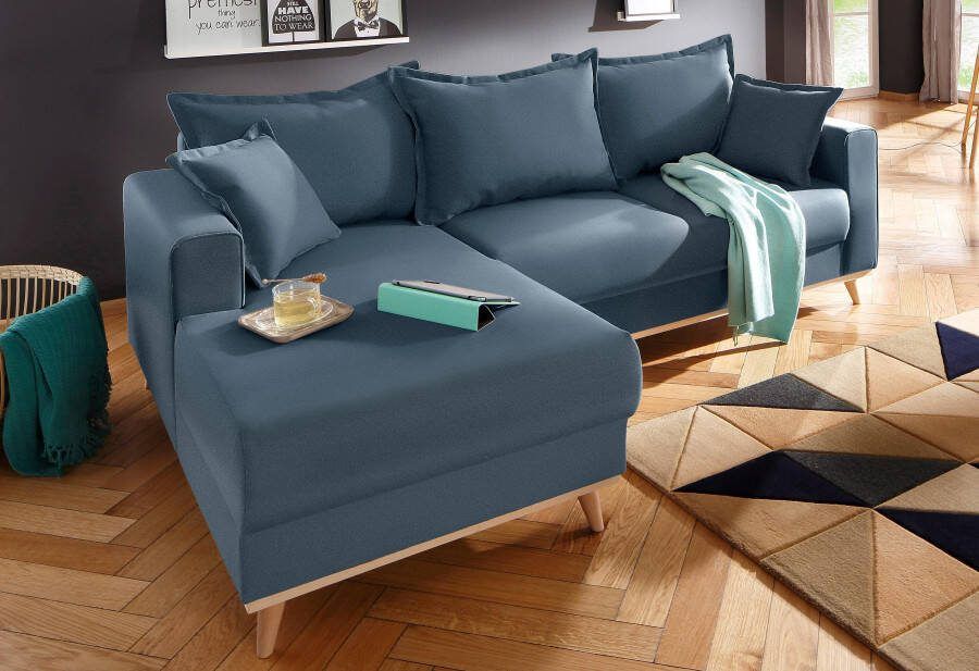 Home affaire Hoekbank Edina L-vorm ook in katoenmix-overtrekstof in scandinavische stijl - Foto 1