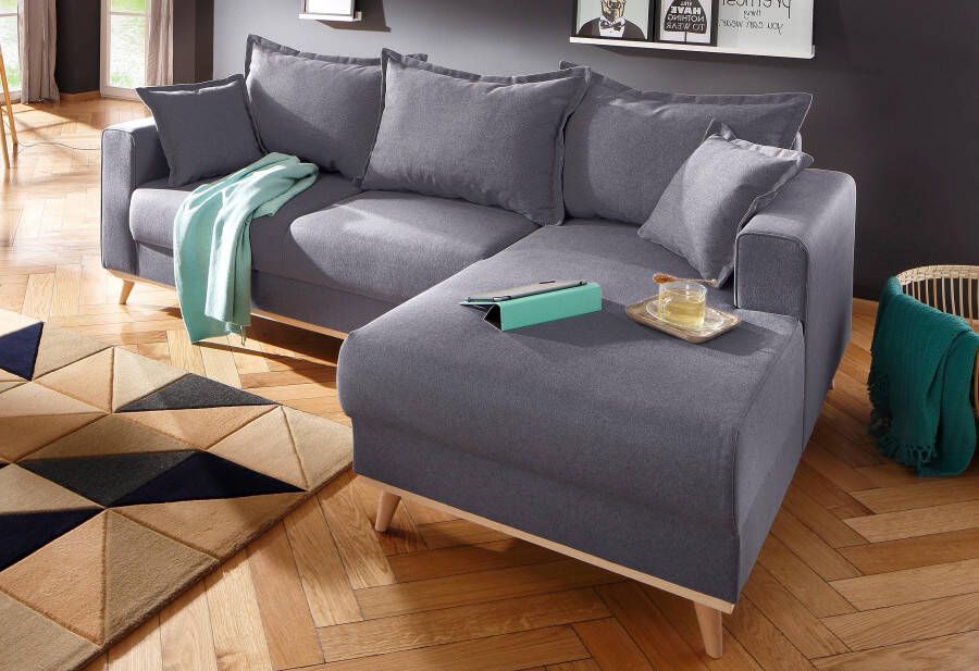 Home affaire Hoekbank Edina L-vorm ook in katoenmix-overtrekstof in scandinavische stijl - Foto 3