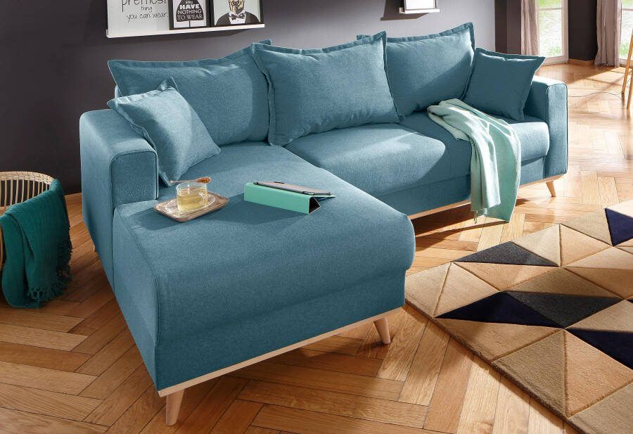 Home affaire Hoekbank Edina L-vorm ook in katoenmix-overtrekstof in scandinavische stijl