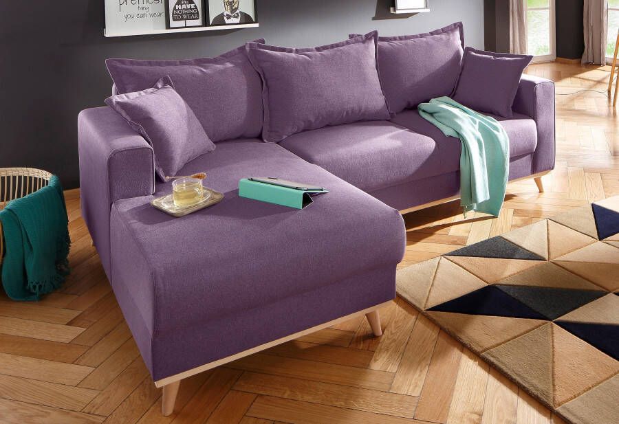 Home affaire Hoekbank Edina L-vorm ook in katoenmix-overtrekstof in scandinavische stijl