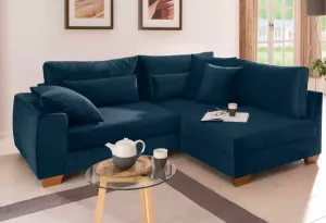 Home affaire Hoekbank Helena naar keuze met slaapfunctie binnenvering losse kussens ook in cord-bekleding