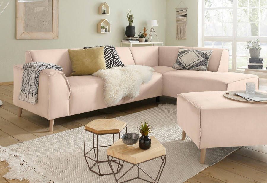 Home affaire Hoekbank Julia tijdloze en elegante bank hoog zitcomfort L-vorm