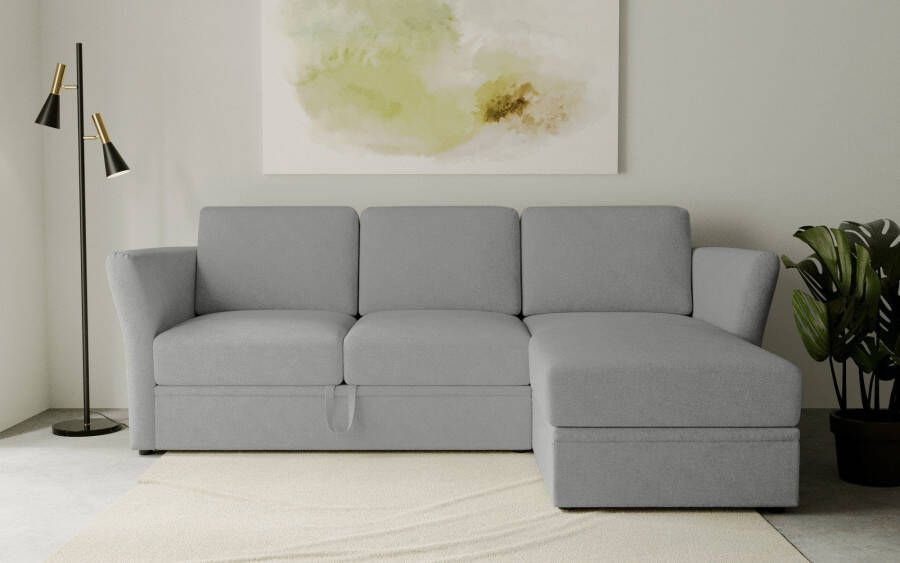 Home affaire Hoekbank Lavars L-vorm slaapbank met slaapfunctie en bergruimte in twee verschillende stofkwaliteiten - Foto 9