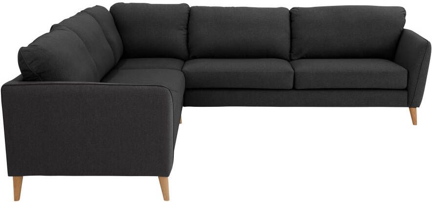 Home affaire Hoekbank MARSEILLE 278 278 cm L-vorm geweven stof vlakke weefsel viltlook