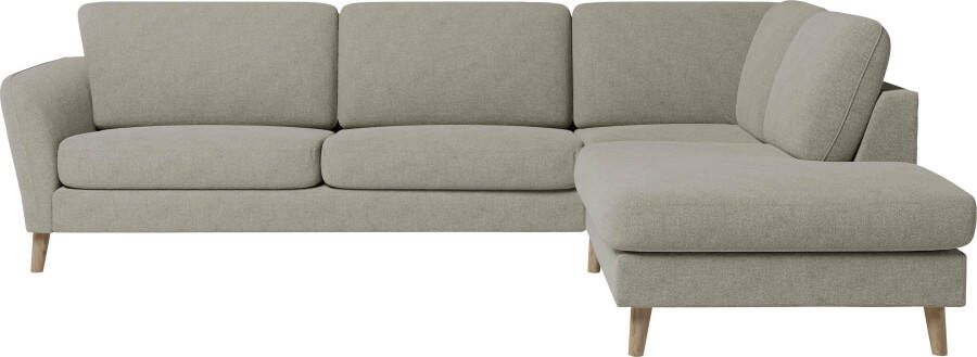 Home affaire Hoekbank MARSEILLE 278x202 cm L-model Ottom. Rechts links Massief houten poten van eiken in verschillend overtrekken en kleurvarianten - Foto 6