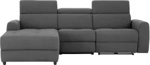 Home affaire Hoekbank Sentrano keuze tussen handmatige of elektrische relaxfunctie met usb-aansluiting ook in naturleder