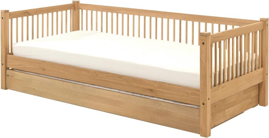 Home affaire 1-persoonsledikant Forrest 90 200 van massief eikenhout geoliede oppervlakte stevig gebouwd - Foto 4