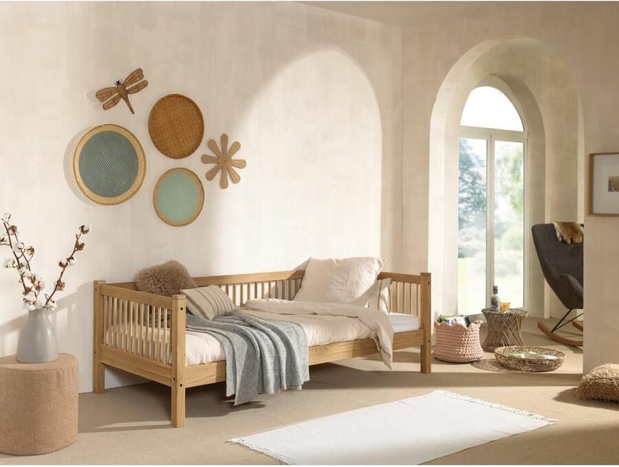 Home affaire 1-persoonsledikant Forrest 90 200 van massief eikenhout geoliede oppervlakte stevig gebouwd - Foto 2