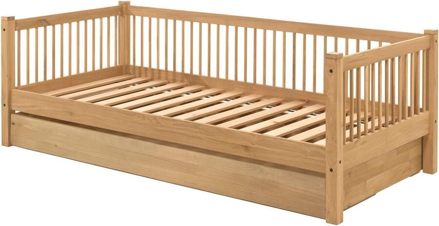 Home affaire 1-persoonsledikant Forrest 90 200 van massief eikenhout geoliede oppervlakte stevig gebouwd - Foto 3