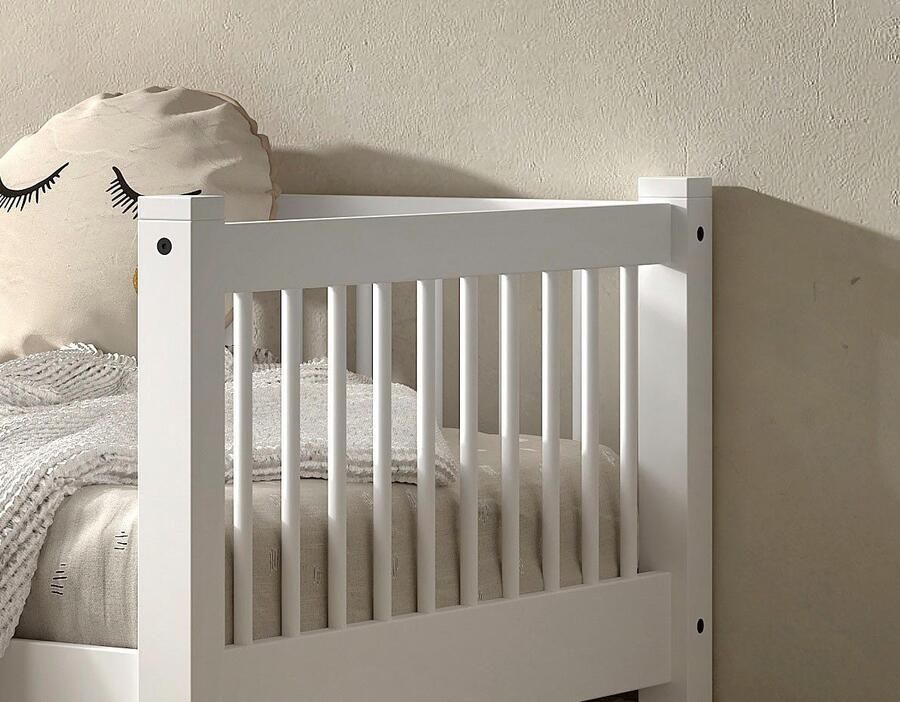 Home affaire 1-persoonsledikant met lf 90x200 cm optioneel met of zonder bedlade beuken wit