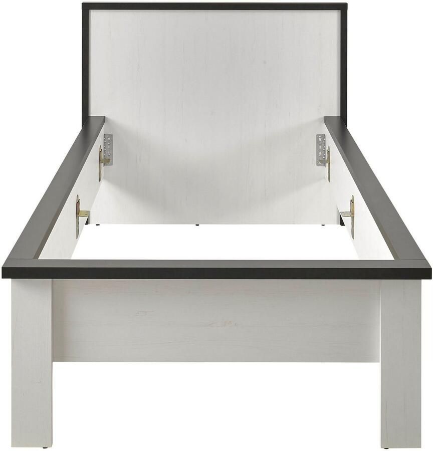 Home affaire 1-persoonsledikant SHERWOOD ligoppervlak 90 140 of 180x200 cm van fsc -gecertificeerd houtmateriaal rustieke landhuisstijl