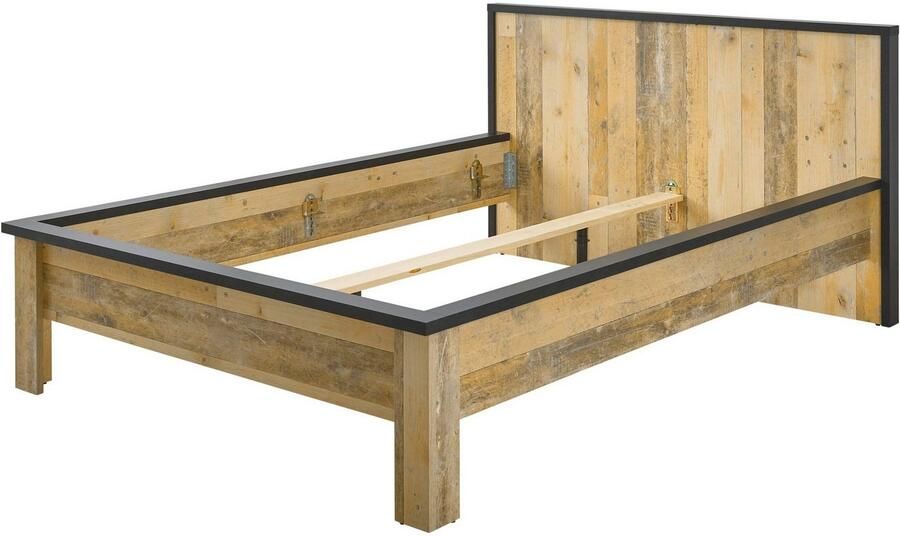 Home affaire 1-persoonsledikant SHERWOOD ligoppervlak 90 140 of 180x200 cm van fsc -gecertificeerd houtmateriaal rustieke landhuisstijl - Foto 7