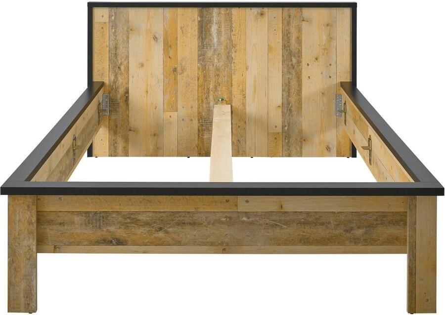 Home affaire 1-persoonsledikant SHERWOOD ligoppervlak 90 140 of 180x200 cm van fsc -gecertificeerd houtmateriaal rustieke landhuisstijl - Foto 4