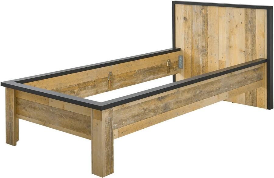 Home affaire 1-persoonsledikant SHERWOOD ligoppervlak 90 140 of 180x200 cm van fsc -gecertificeerd houtmateriaal rustieke landhuisstijl - Foto 7