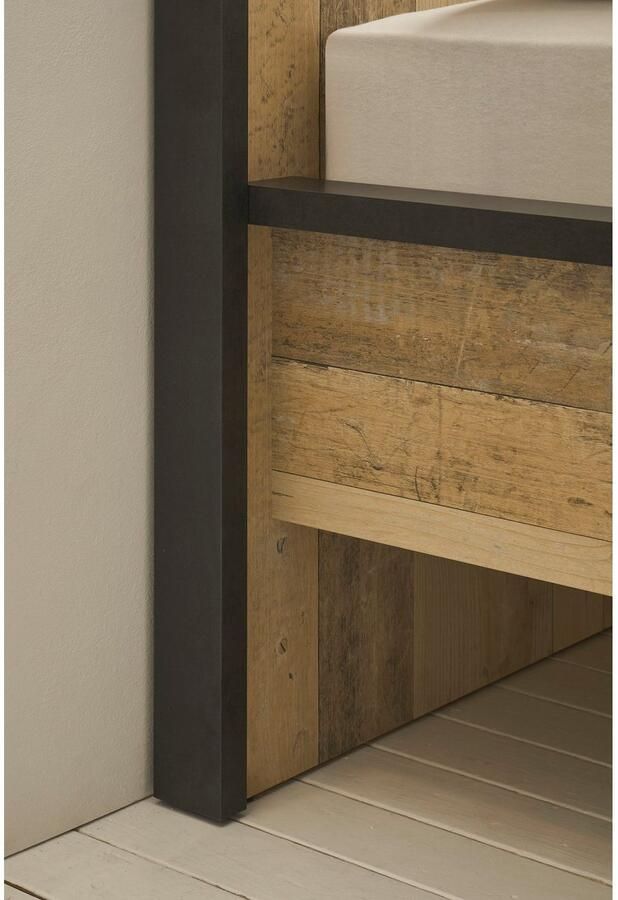 Home affaire 1-persoonsledikant SHERWOOD ligoppervlak 90 140 of 180x200 cm van fsc -gecertificeerd houtmateriaal rustieke landhuisstijl - Foto 6