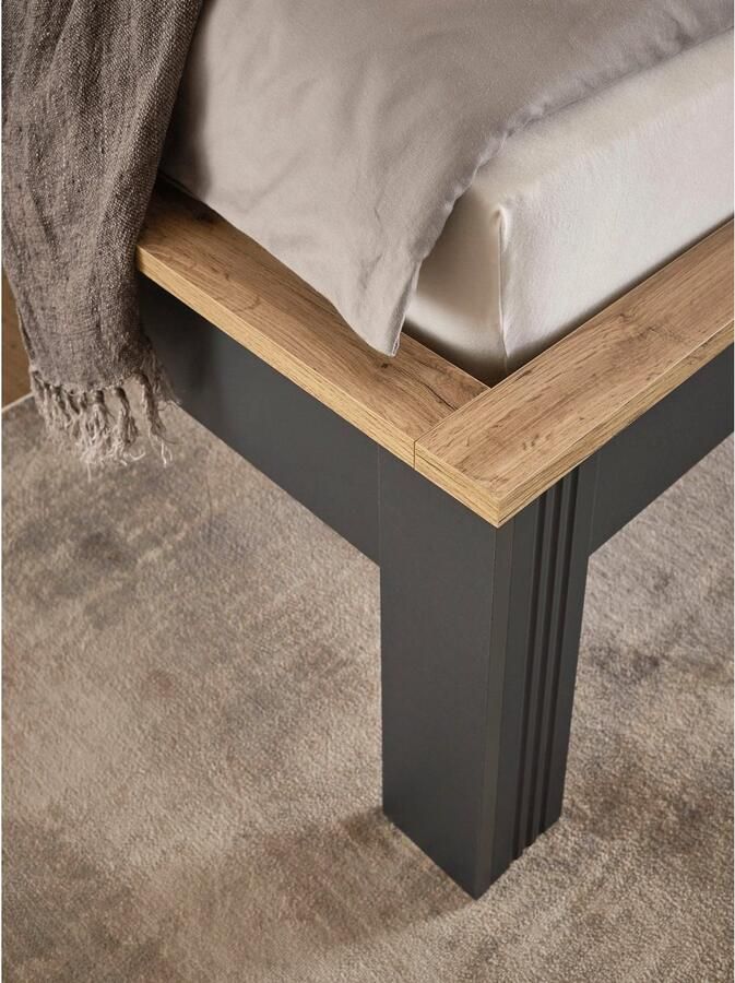 Home affaire 1-persoonsledikant WESTMINSTER bed in landelijke stijl tweepersoonsbed bedframe in verschillende kleuren beschikbaar ligoppervlak 90 140 180x200 cm - Foto 4