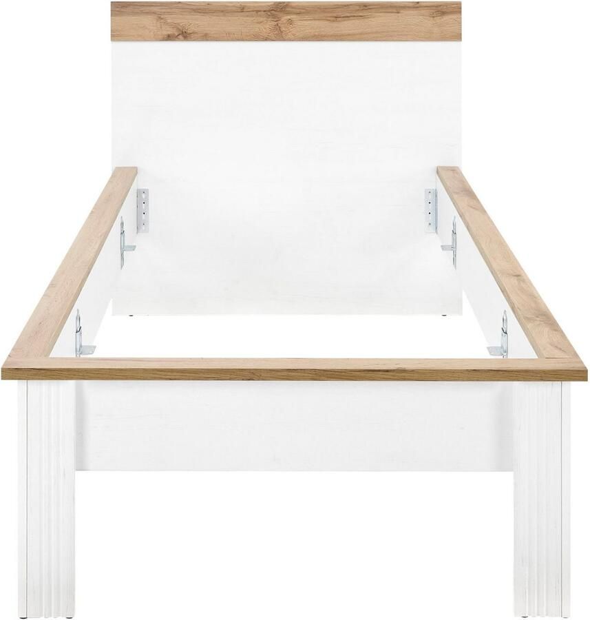 Home affaire 1-persoonsledikant WESTMINSTER bed in landelijke stijl tweepersoonsbed bedframe in verschillende kleuren beschikbaar ligoppervlak 90 140 180x200 cm
