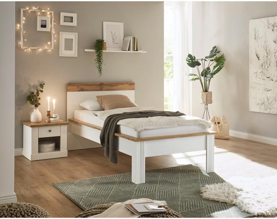 Home affaire 1-persoonsledikant WESTMINSTER bed in landelijke stijl tweepersoonsbed bedframe in verschillende kleuren beschikbaar ligoppervlak 90 140 180x200 cm - Foto 3