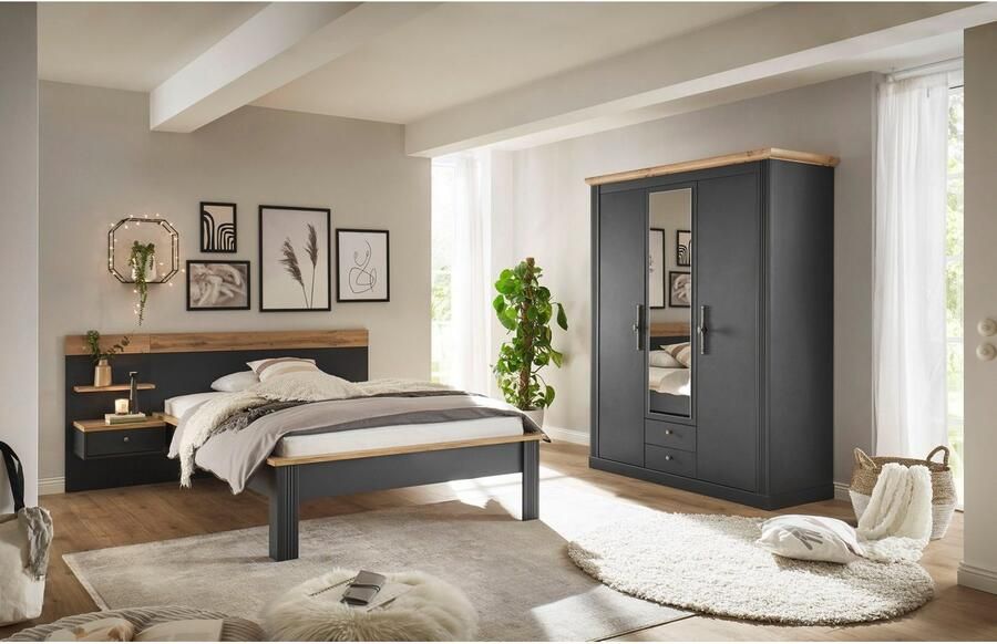 Home affaire 1-persoonsledikant WESTMINSTER bed in landelijke stijl tweepersoonsbed bedframe in verschillende kleuren beschikbaar ligoppervlak 90 140 180x200 cm - Foto 5