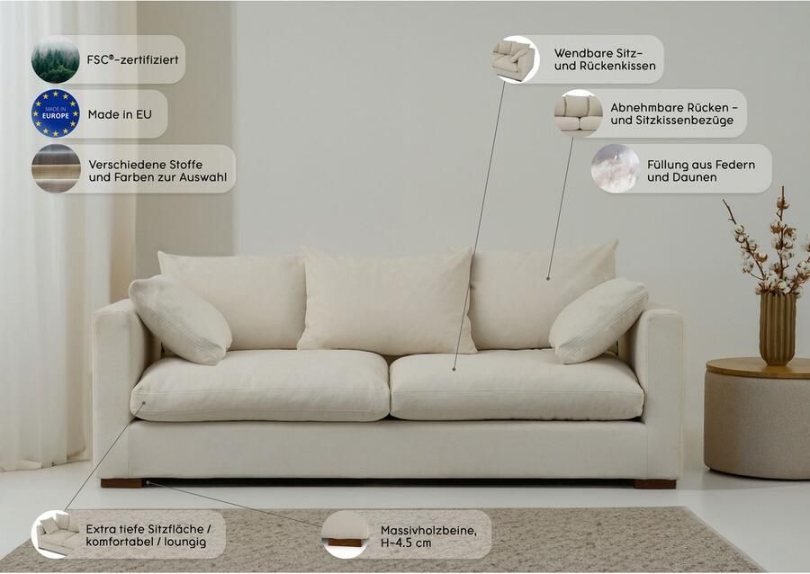 Home affaire 2 5-zits Comfy extra zacht en behaaglijk vulling met veren en dons - Foto 13