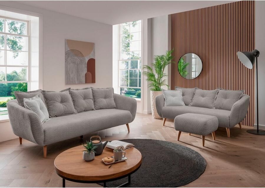 Home affaire 2 5-zitsbank Baggio modern en romantisch design comfortabel - Foto 3
