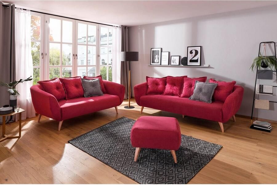 Home affaire 2 5-zitsbank Baggio modern en romantisch design comfortabel - Foto 5
