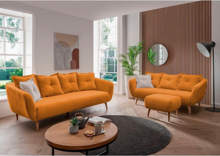 Home affaire 2 5-zitsbank Baggio modern en romantisch design comfortabel - Foto 4